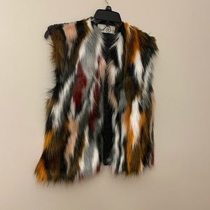 Anthropologie Rosie Neira faux fur vest